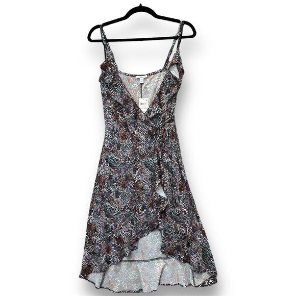 Bar III Spring‎ Wrap Dress PM Texture Mirage Coquette Romantic NWT - Picture 1 of 9